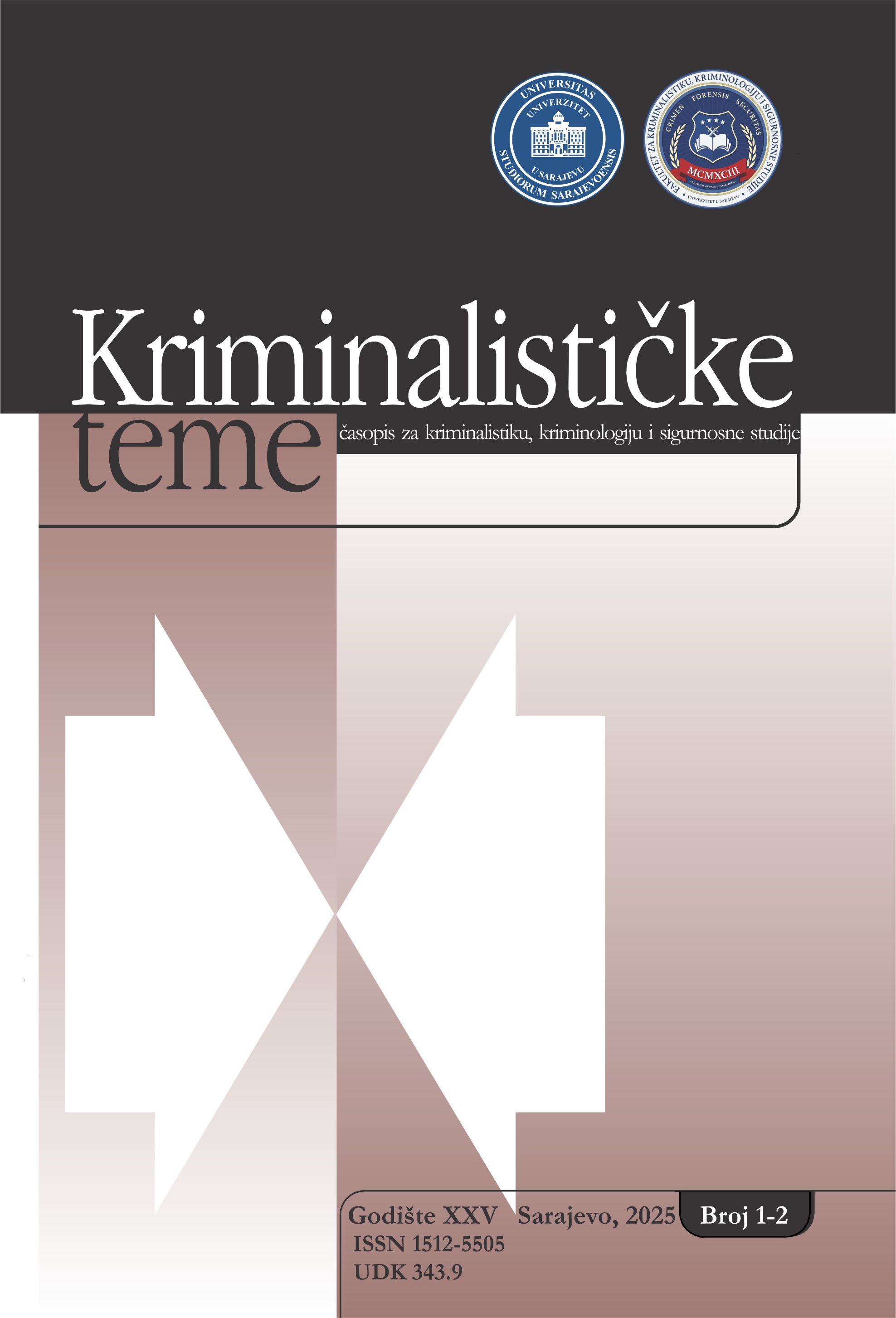 					View Vol. 25 No. 1-2 (2025): Kriminalističke teme
				